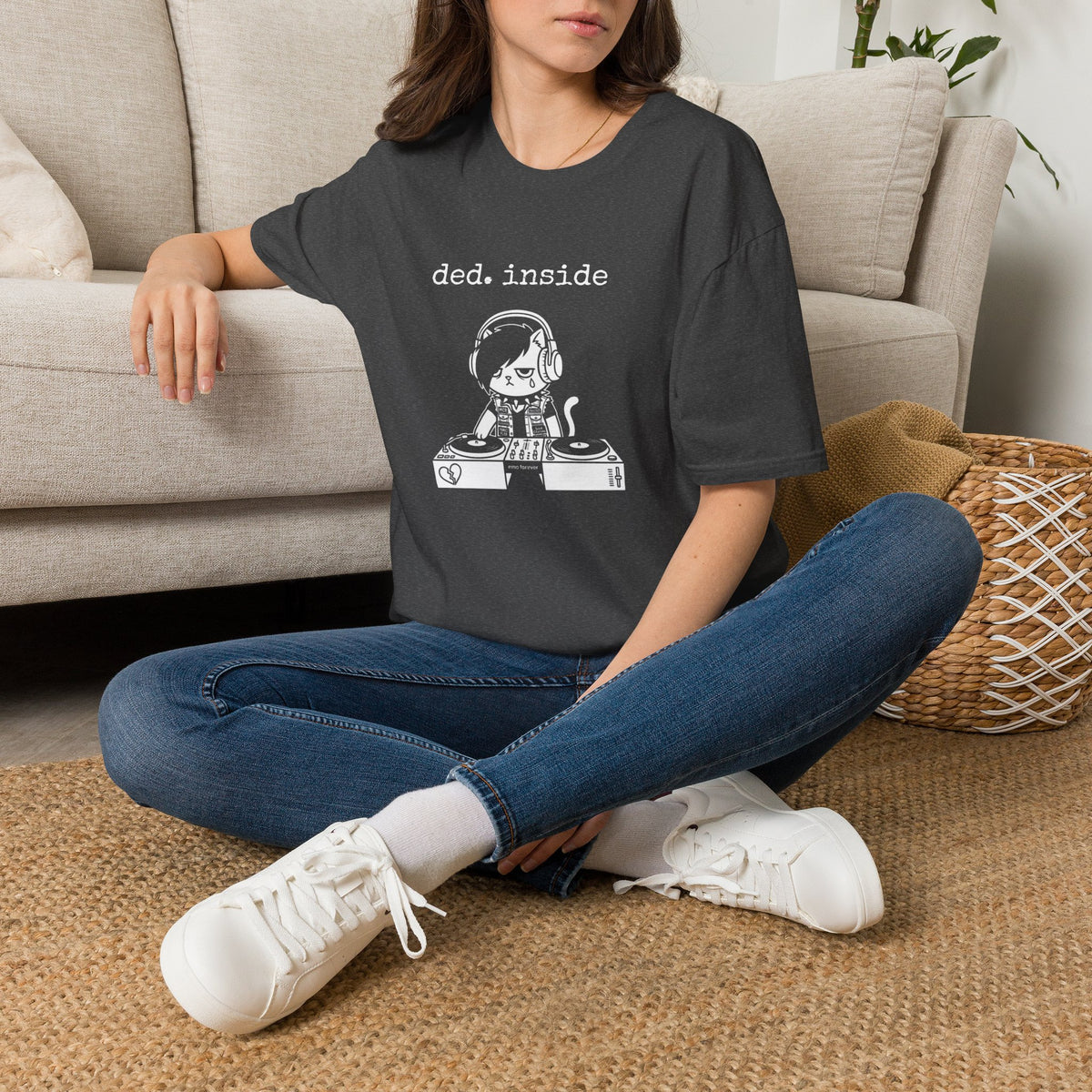 ded. inside Cat DJ Tee