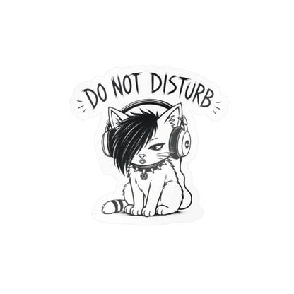 Do Not Disturb Emo Cat Vinyl Sticker