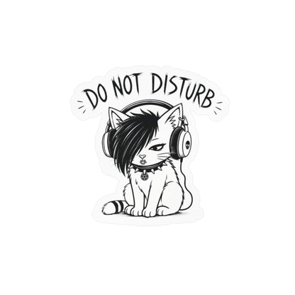 Do Not Disturb Emo Cat Vinyl Sticker