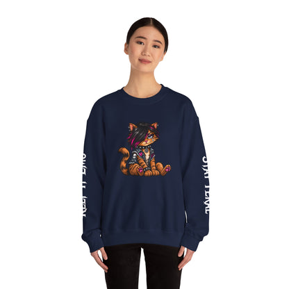 Emo Kat Stay Feral Crew Neck Sweatshirt