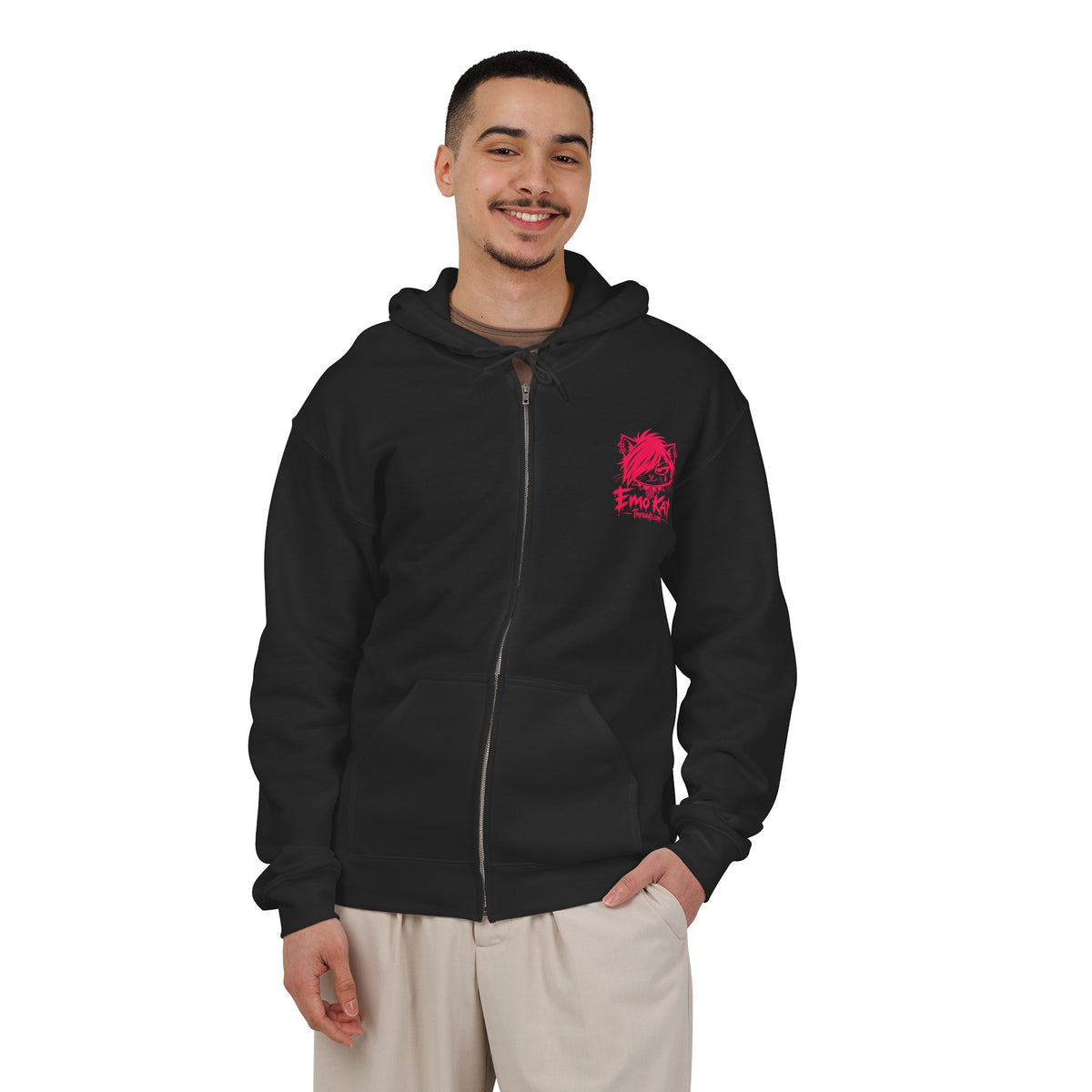 Emo Kat Threads zip up hoodie