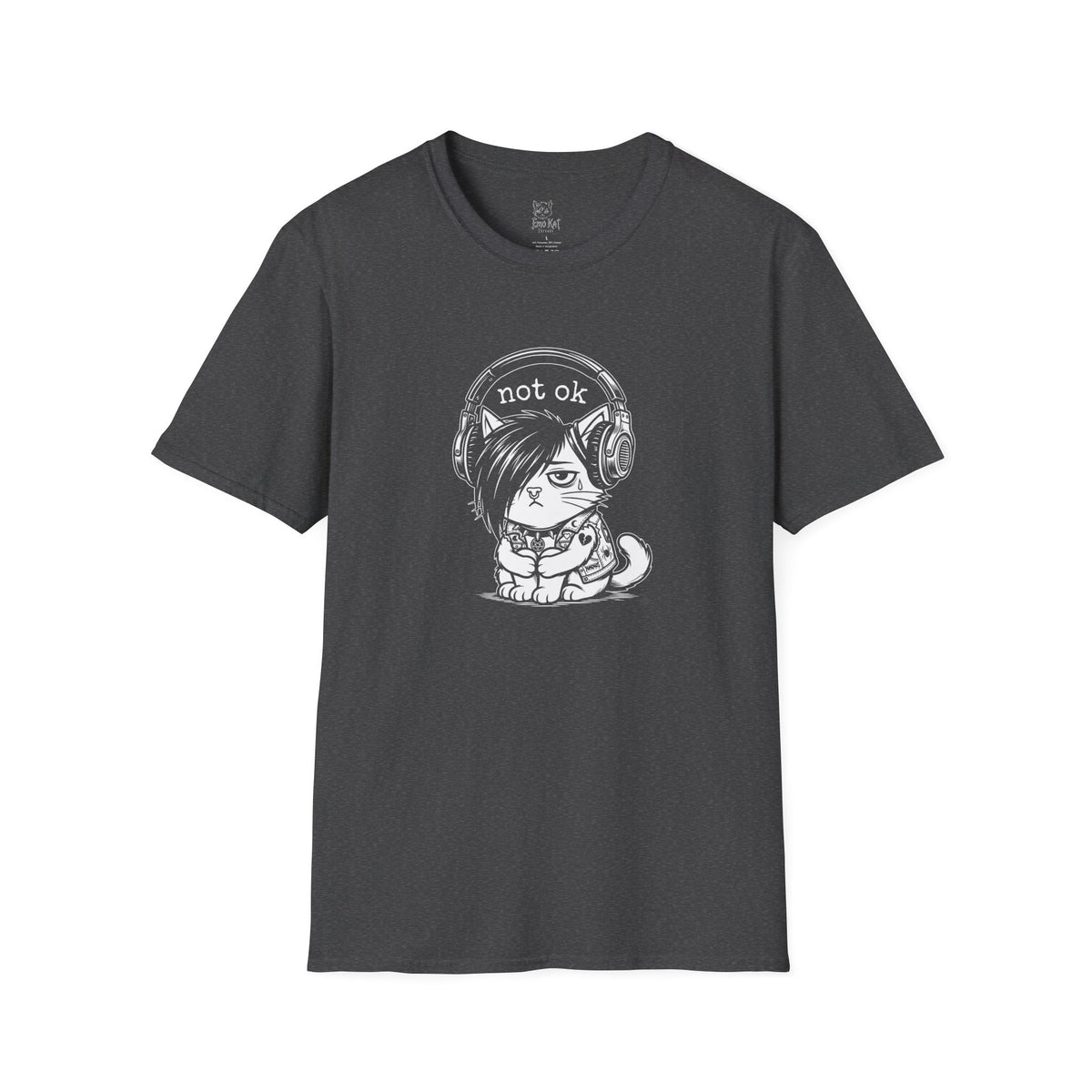 NOT OK headphones Cat T-Shirt