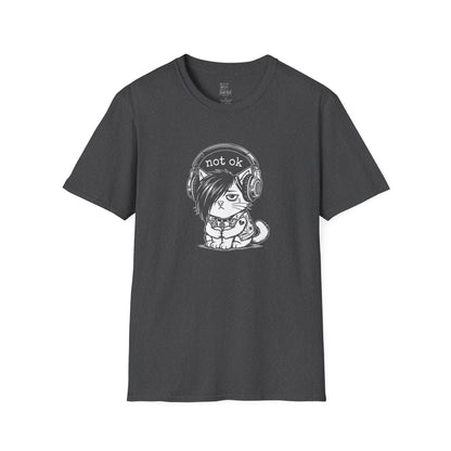 NOT OK headphones Cat T-Shirt