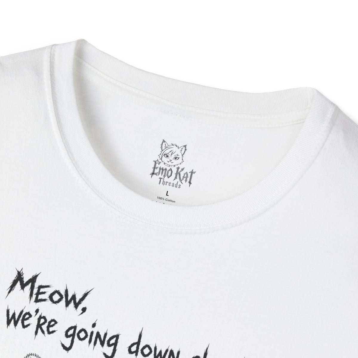 "Meow we're going down clawing" Tee