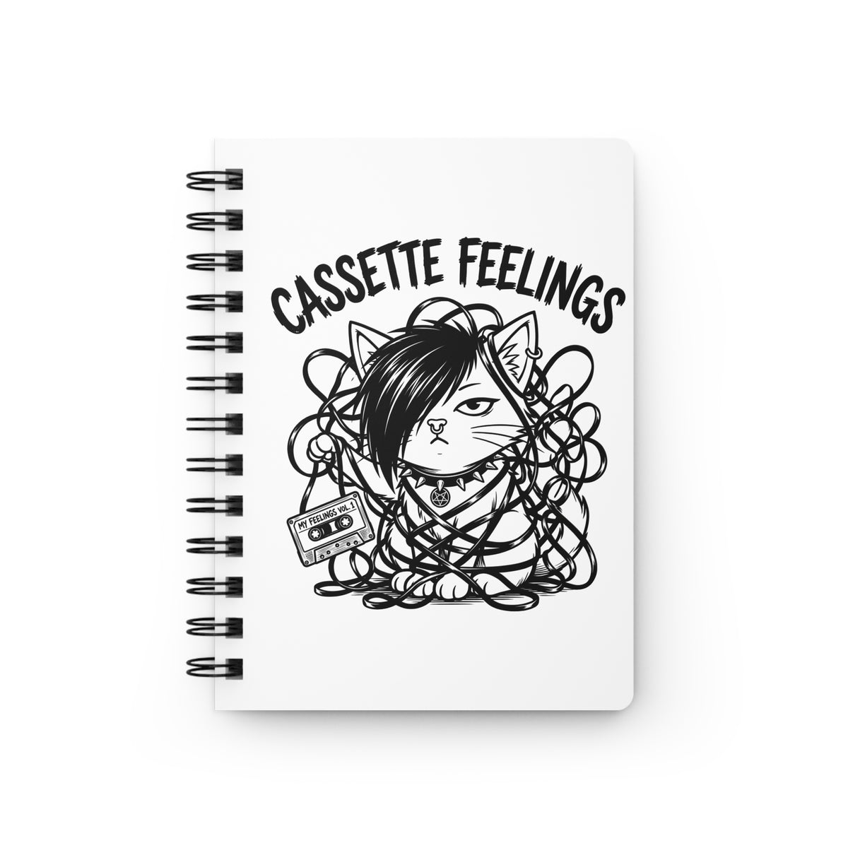 Cassette Feelings Spiral Notebook Journal