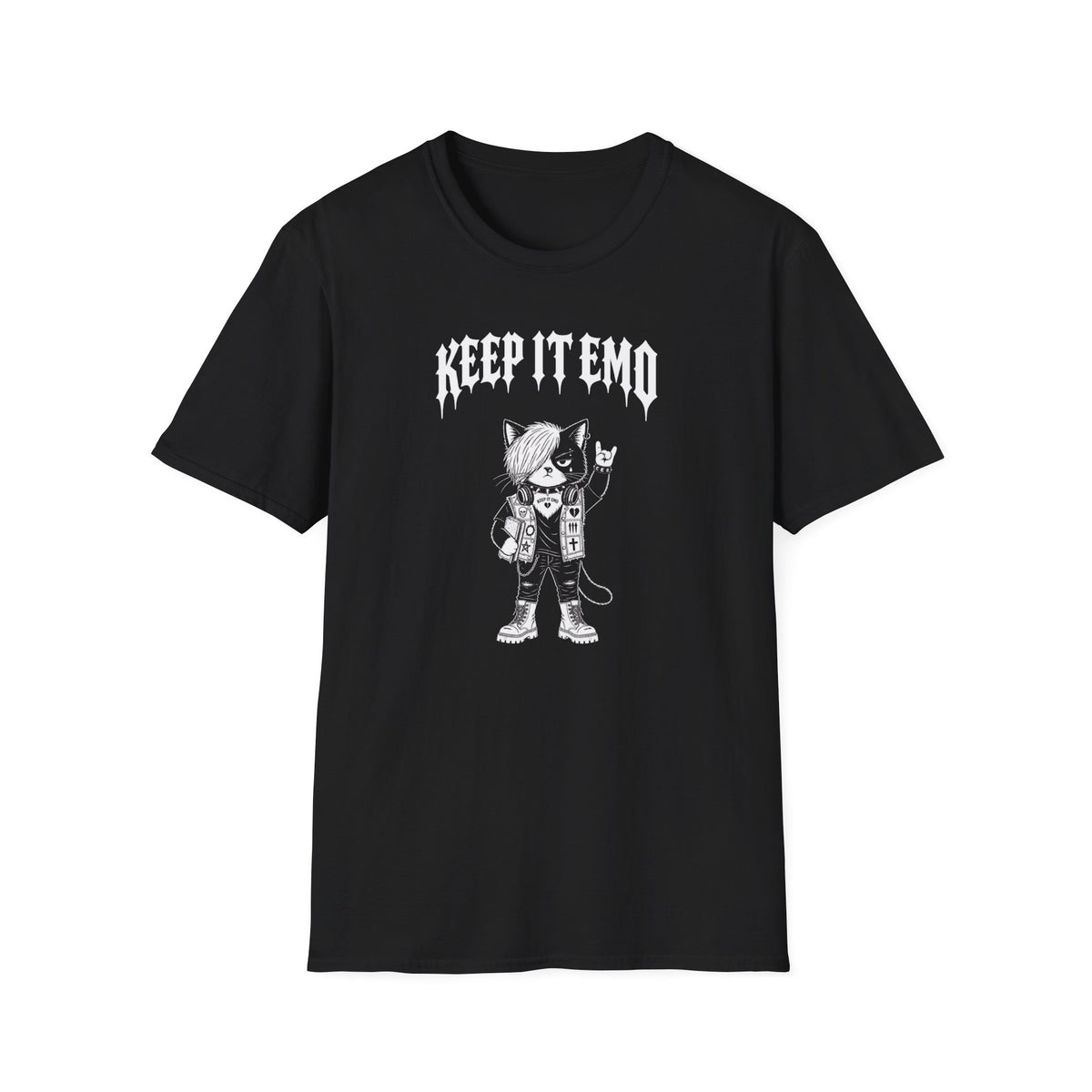 Keep It Emo T-Shirt — Retro Emo Cartoon Graphic Tee