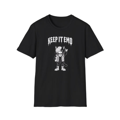 Keep It Emo T-Shirt — Retro Emo Cartoon Graphic Tee