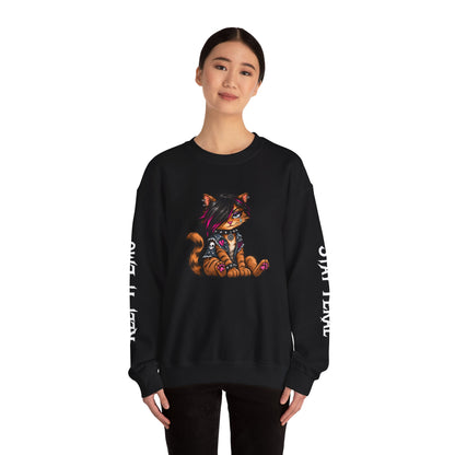 Emo Kat Stay Feral Crew Neck Sweatshirt