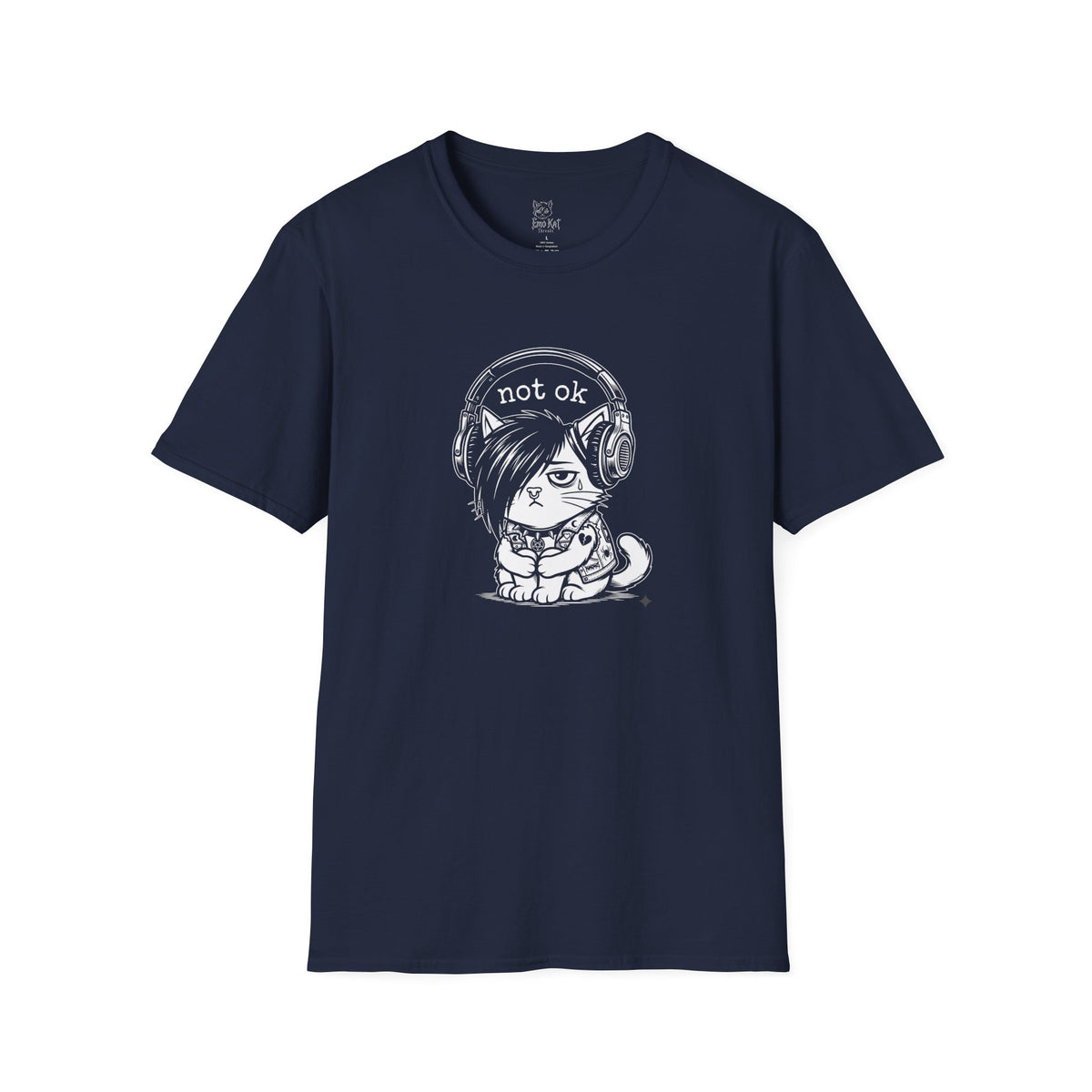 NOT OK headphones Cat T-Shirt