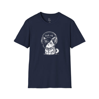 NOT OK headphones Cat T-Shirt