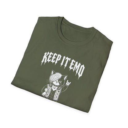 Keep It Emo T-Shirt — Retro Emo Cartoon Graphic Tee