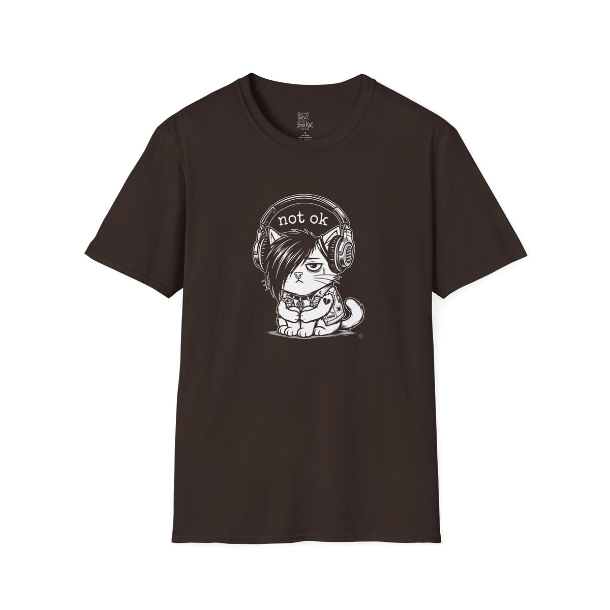 NOT OK headphones Cat T-Shirt