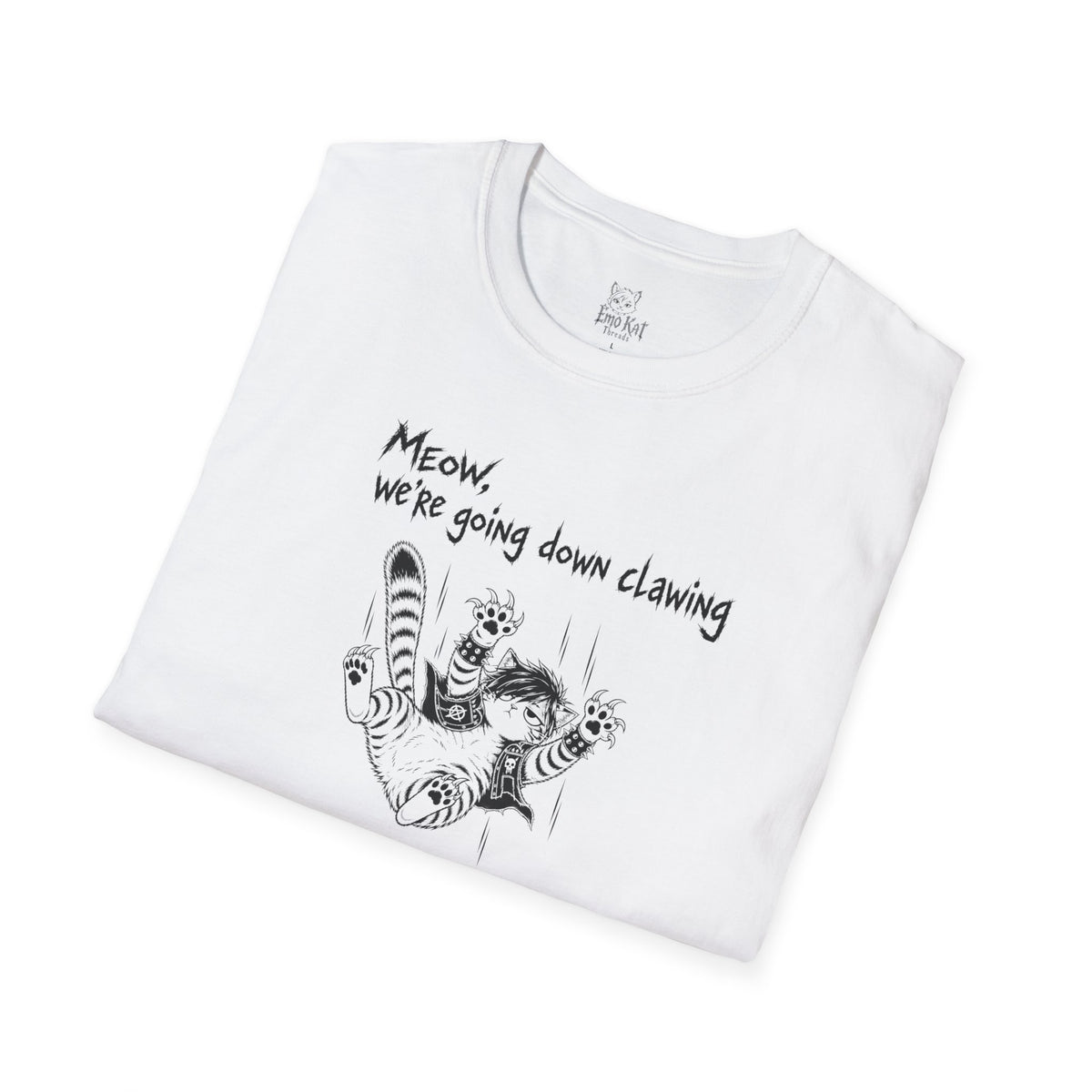 "Meow we're going down clawing" Tee