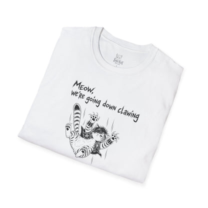 "Meow we're going down clawing" Tee
