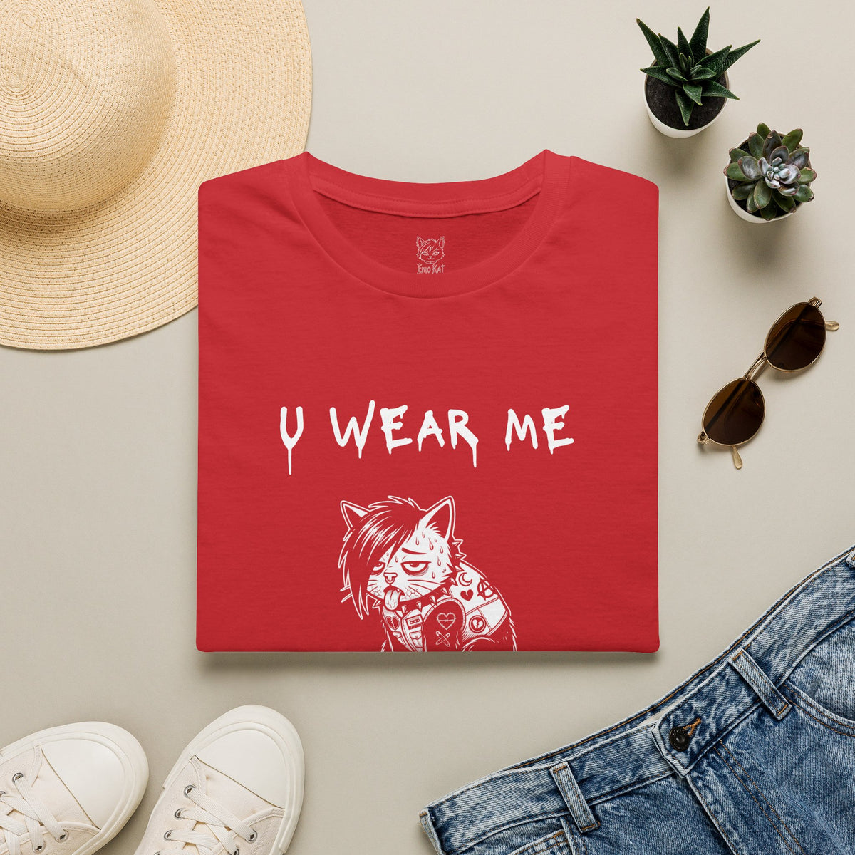 "U Wear Me Out" Punk Kitty Tee