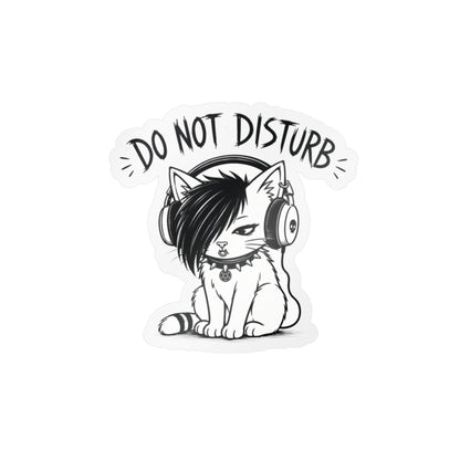 Do Not Disturb Emo Cat Vinyl Sticker