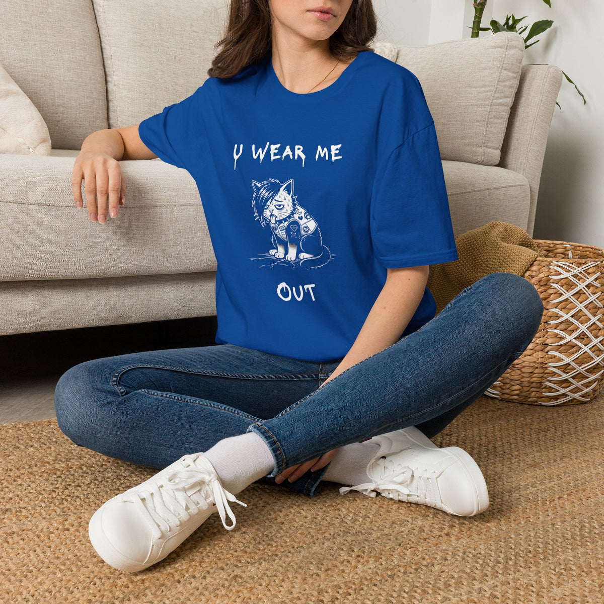 "U Wear Me Out" Punk Kitty Tee