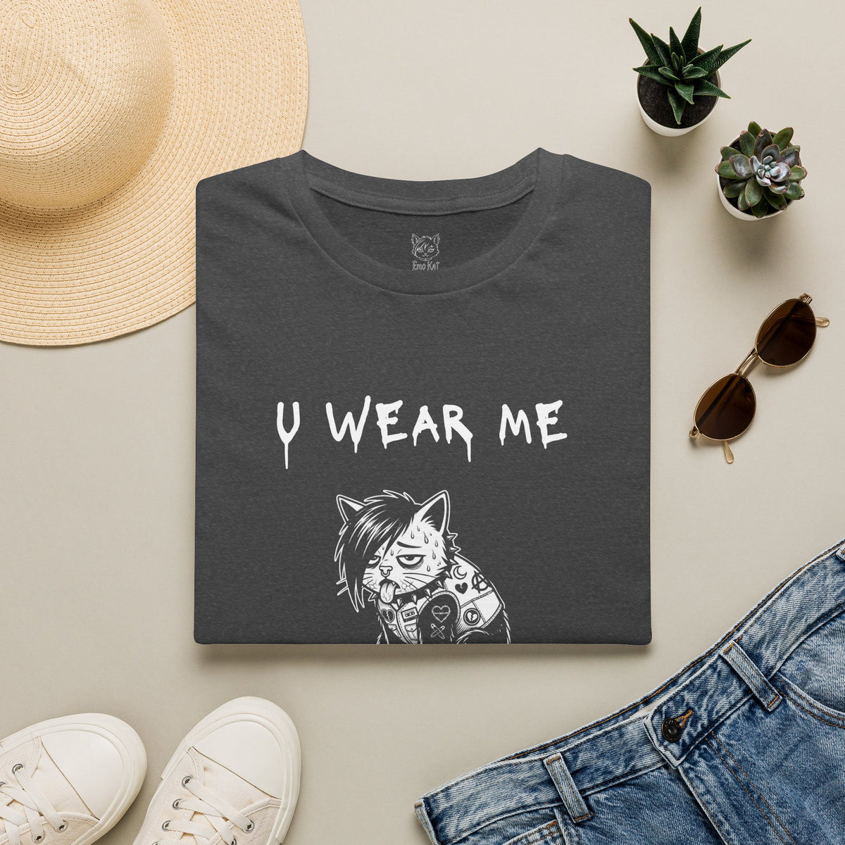 "U Wear Me Out" Punk Kitty Tee