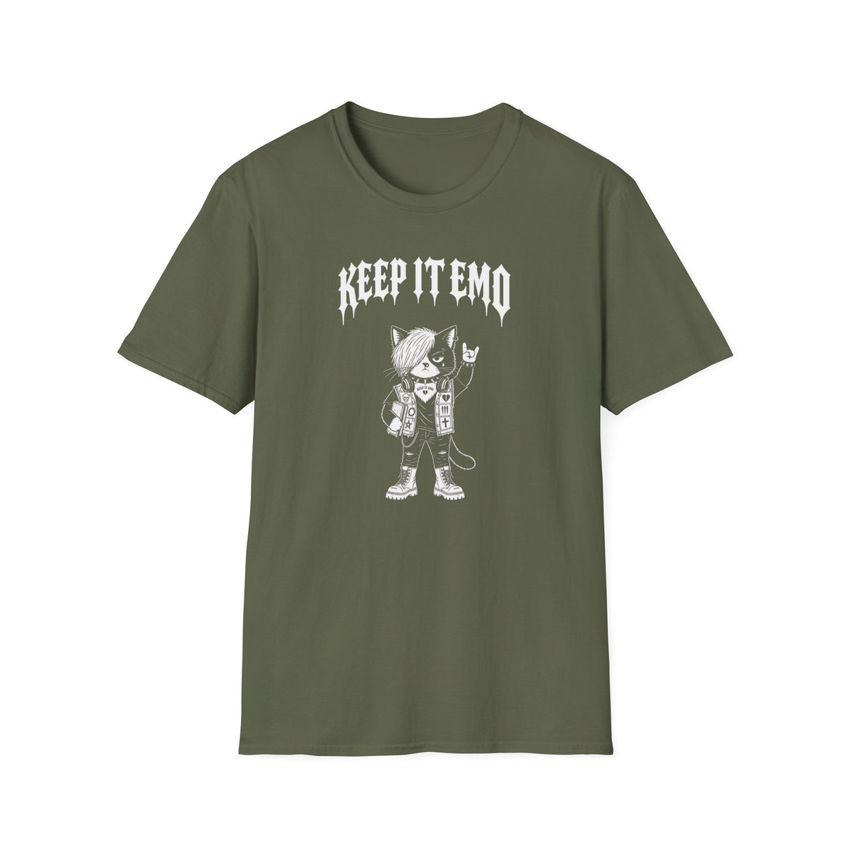 Keep It Emo T-Shirt — Retro Emo Cartoon Graphic Tee