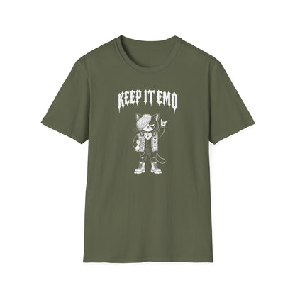 Keep It Emo T-Shirt — Retro Emo Cartoon Graphic Tee