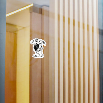 Do Not Disturb Emo Cat Vinyl Sticker