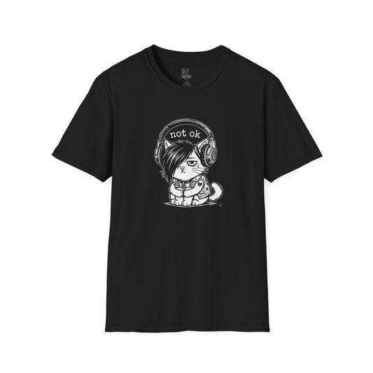 NOT OK headphones Cat T-Shirt