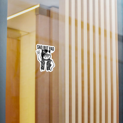 Sad But Rad Punk Cat Vinyl Sticker