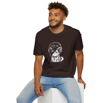 NOT OK headphones Cat T-Shirt