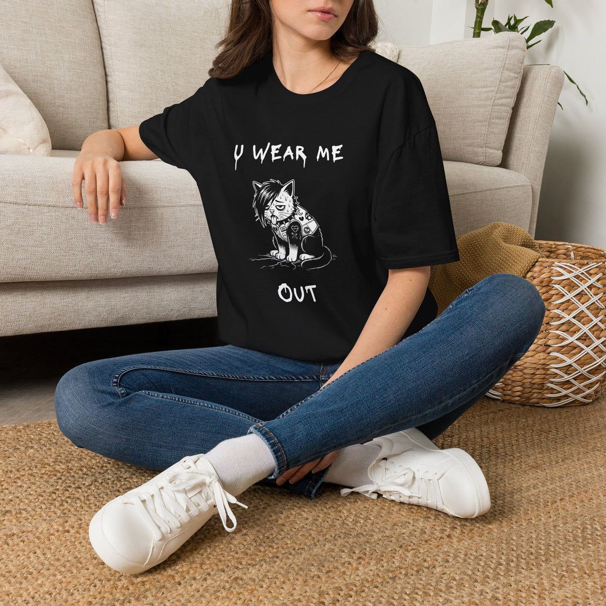 "U Wear Me Out" Punk Kitty Tee